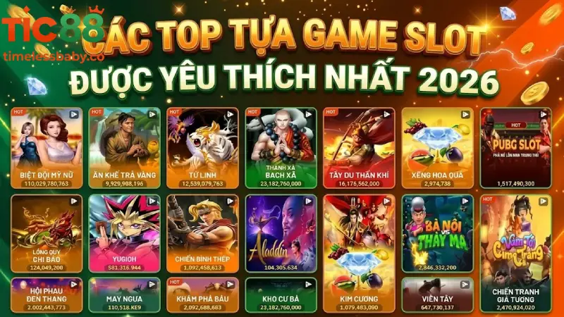 Bảng Tổng Hợp Các Sảnh Cược Slot TIC88 Uy Tín Nhất